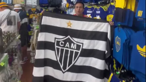 El video que subió Mineiro antes de la vuelta.