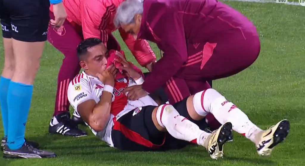 Así se tuvo que ir Funes Mori de la cancha.