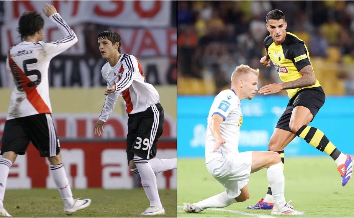 Erik Lamela, de debutar en River al exótico AEK Atenas de Matías Almeyda.