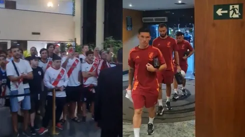 El apoyo de los hinchas al plantel de River.