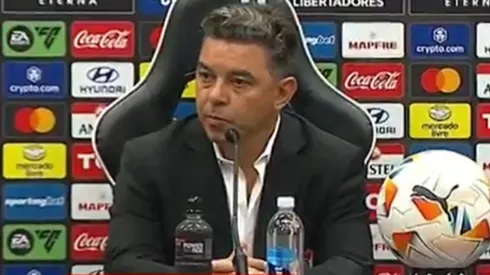 Marcelo Gallardo en conferencia de prensa.