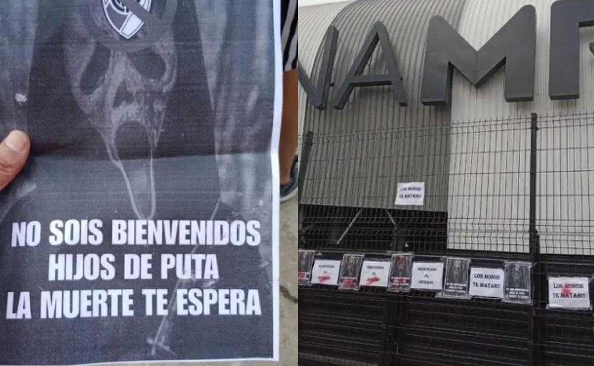 Clima muy caliente: los carteles amenazantes que pegaron hinchas de Mineiro en las calles