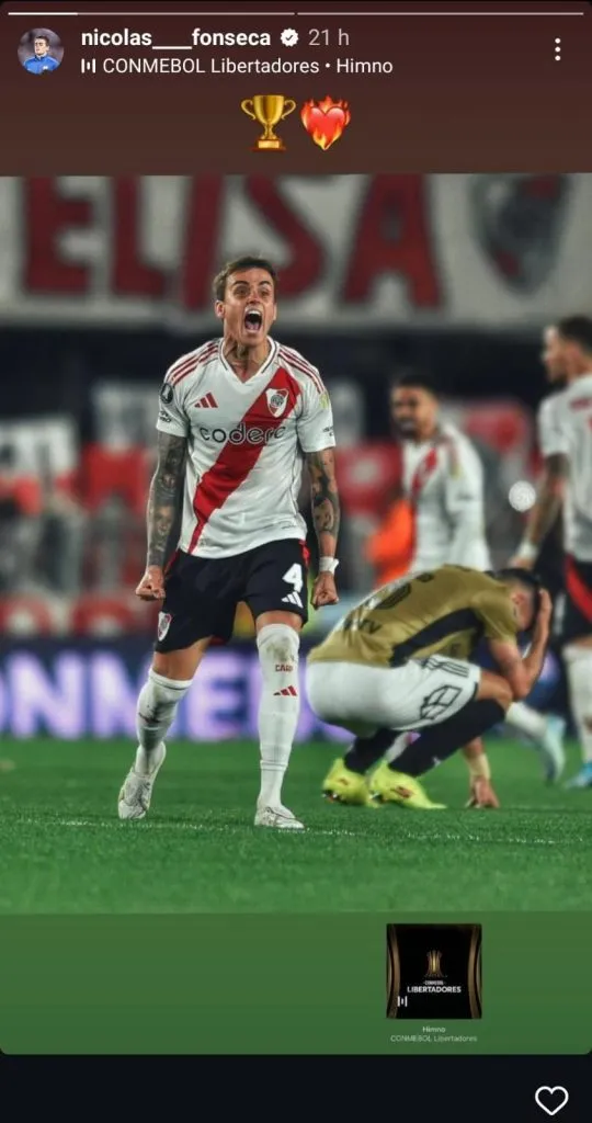 La historia de Nicolás Fonseca en Instagram.
