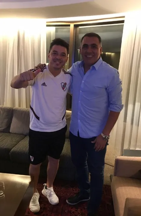 Pedro Sarabia y Marcelo Gallardo. Ex compañeros en el River del 96-97.