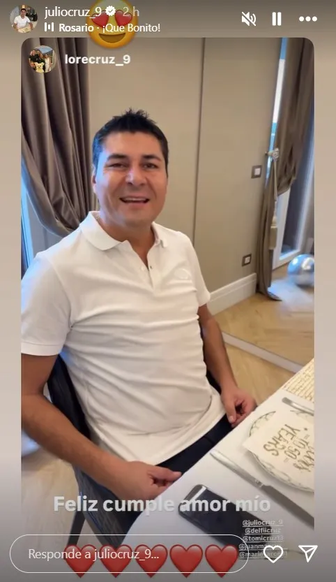 Julio Cruz cumple 50 años y lo celebra desde el primer minuto junto a su familia (FOTO: INSTAGRAM @juliocruz_9).