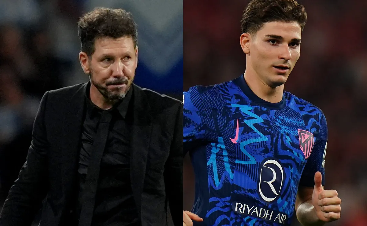 Simeone llenó de elogios a Julián Álvarez.