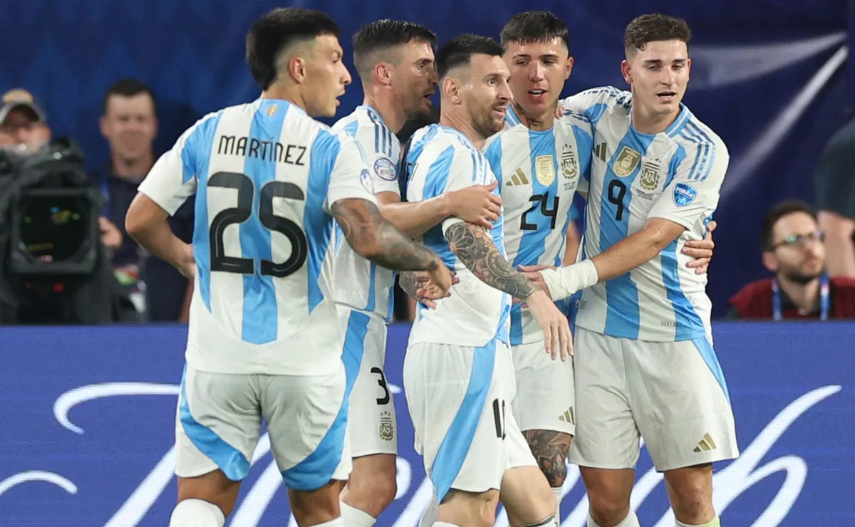 Los jugadores de Argentina,