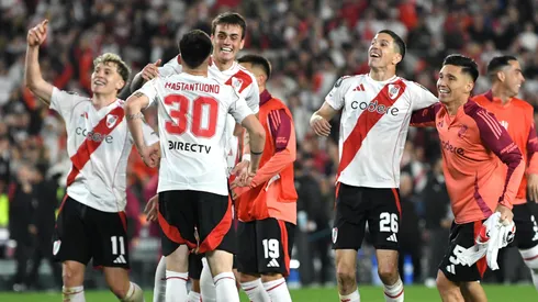Los jugadores de River, en pleno festejo.