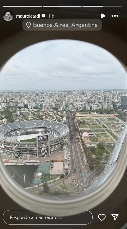 La historia de Instagram subida por Mauro Icardi. (@mauroicardi)