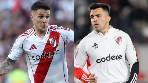 River apostaría a fondo con Acuña y Bustos. Fotos: Imago.