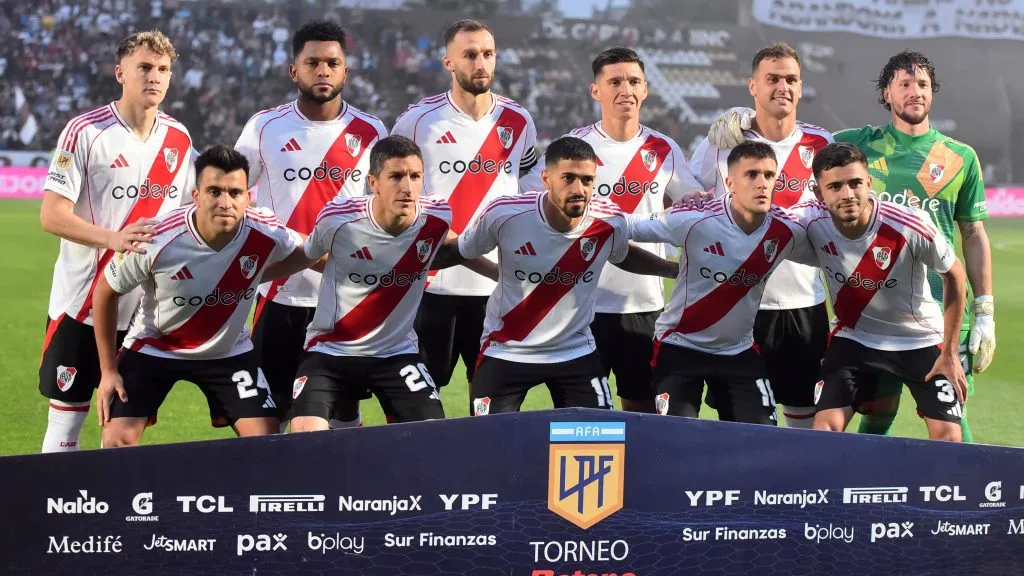 Los once titulares de River ante Platense.