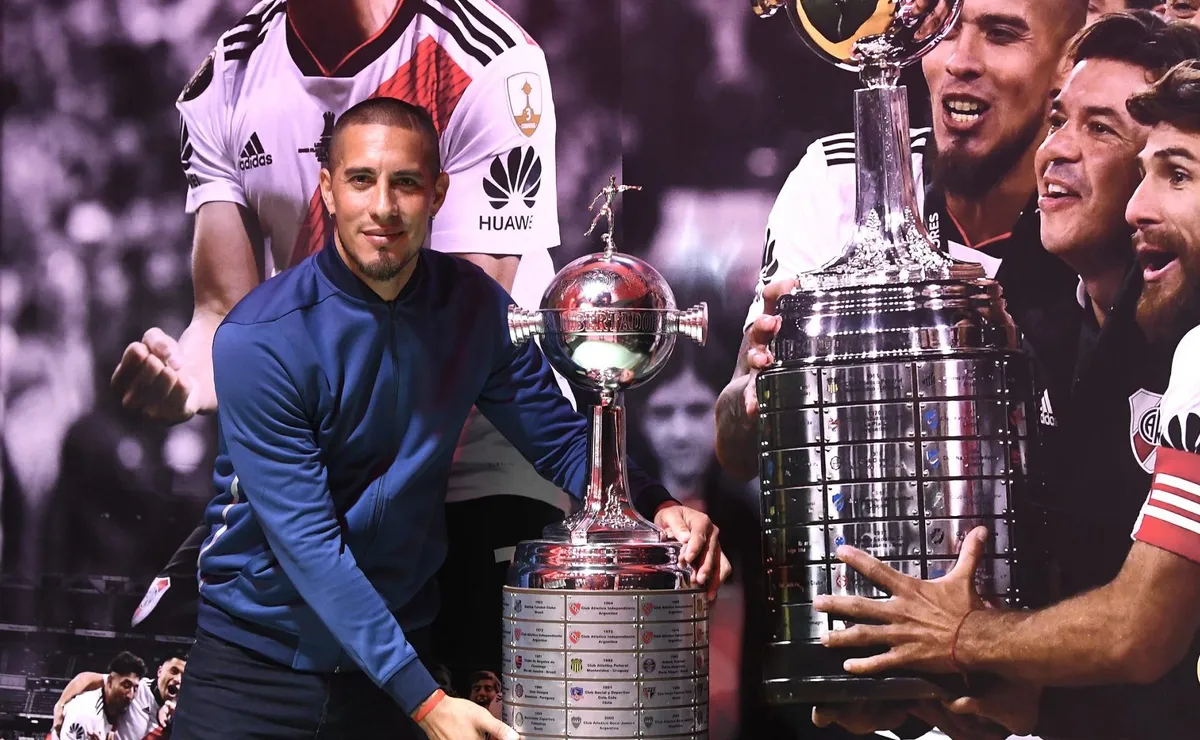 Maidana posó con la Copa Libertadores obtenida en 2018. (Foto: LPM / Diego Haliasz).