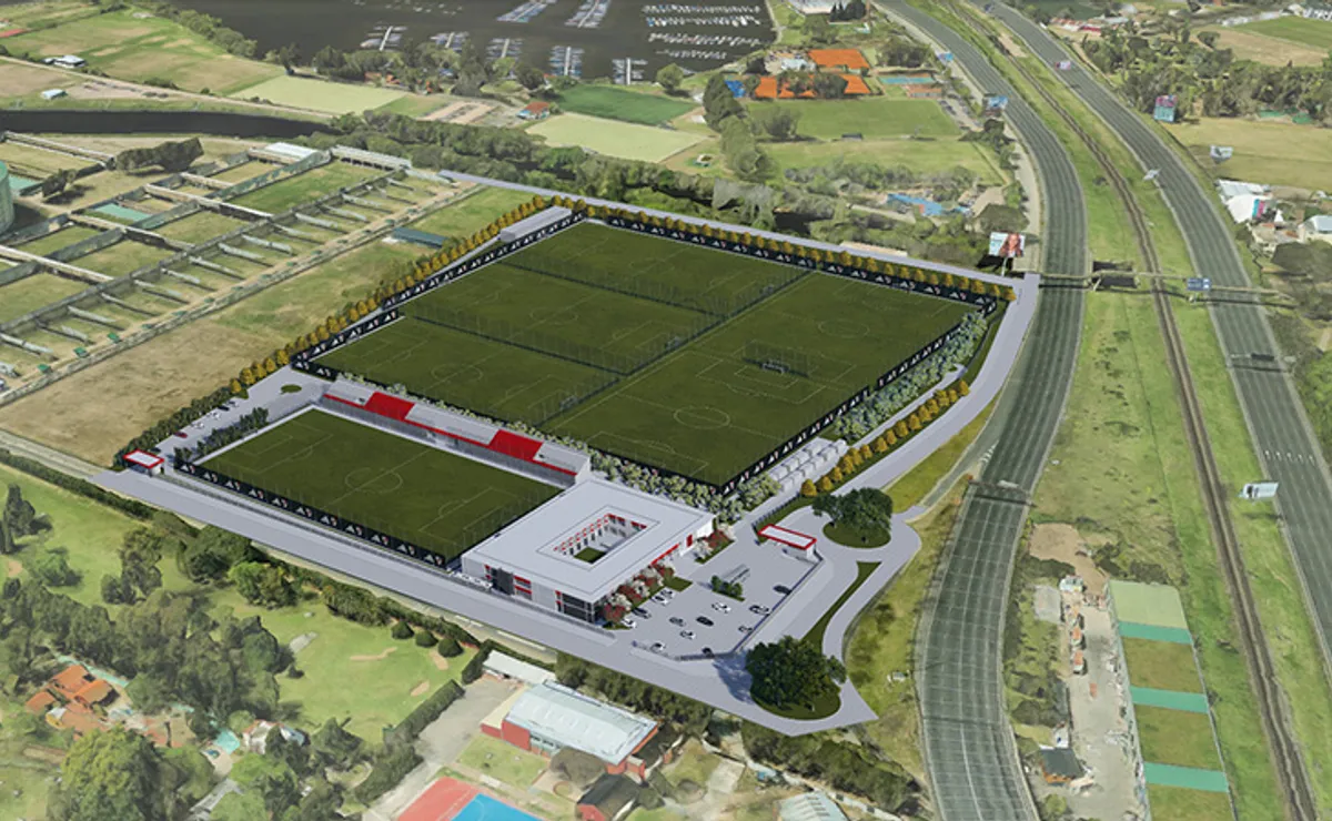Render del nuevo predio de fútbol formativo (Foto prensa River).