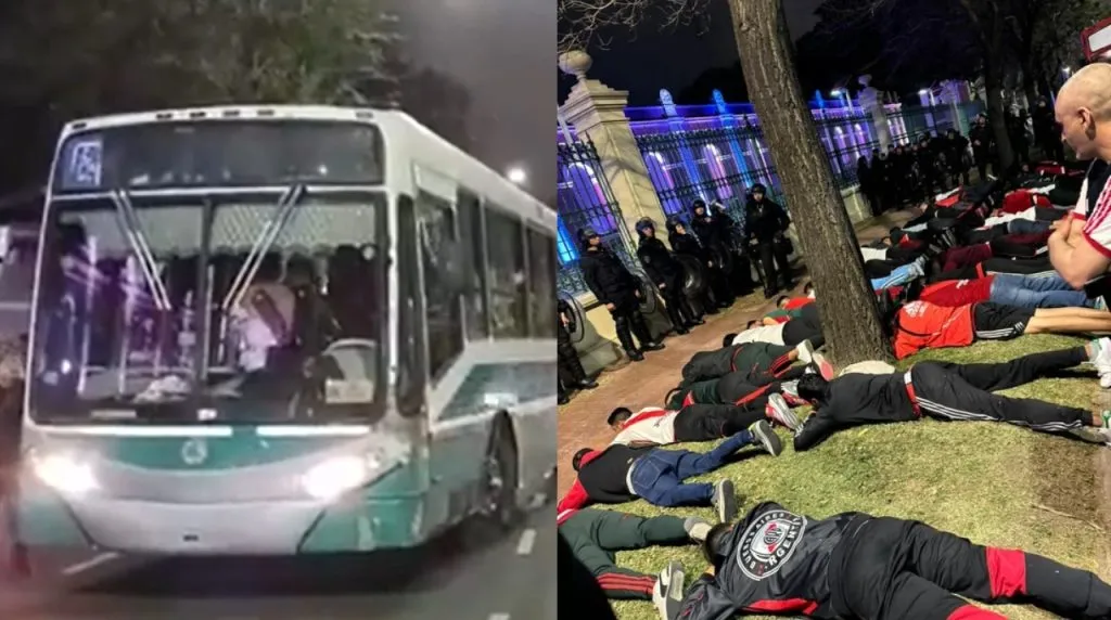 Los hinchas de River sufrieron el destrato policial en el duelo ante Colo Colo en Nuñez.