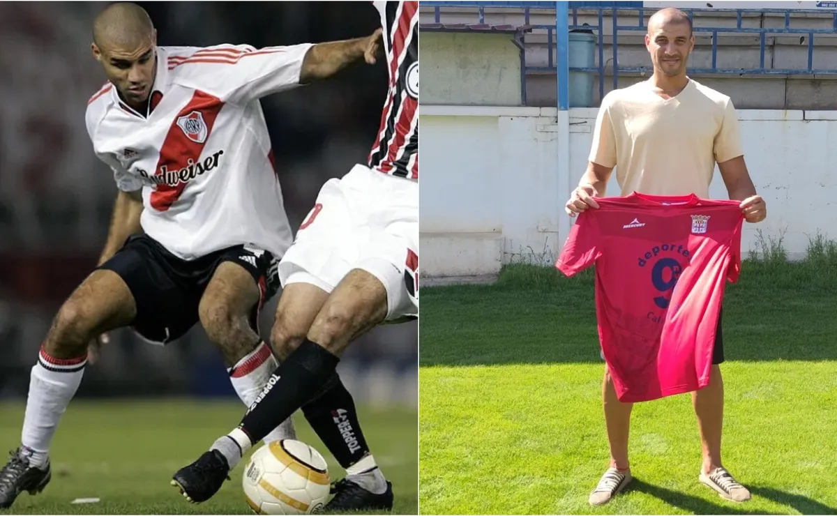 Carlos Diogo, su paso por River y su presente como DT (FOTO: Getty y @clubdeportivoateca).