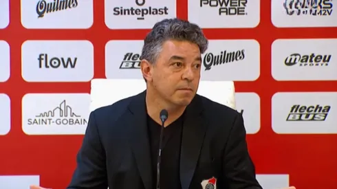 Marcelo Gallardo en conferencia.