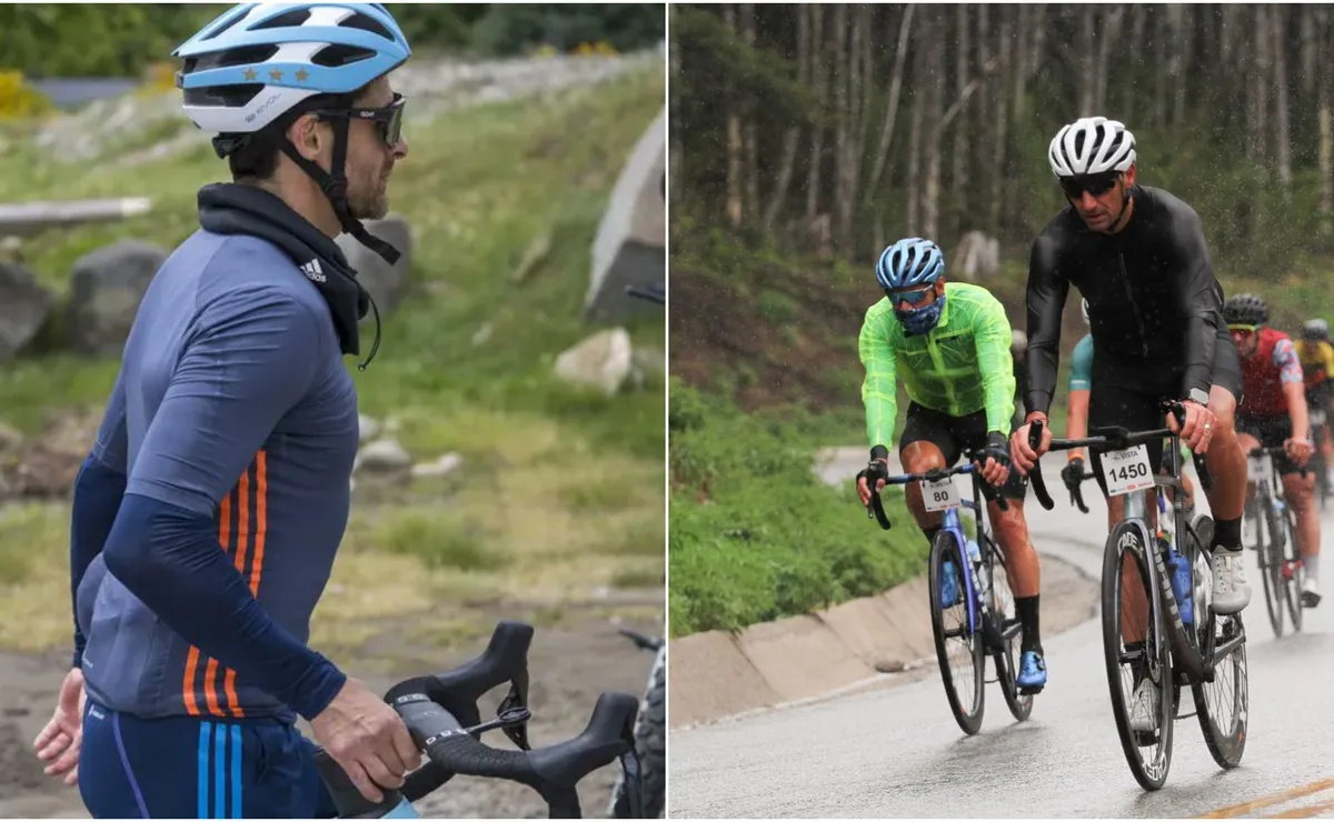 Pablo Aimar y Lionel Scaloni disputaron el Gran Fondo 7 Lagos.