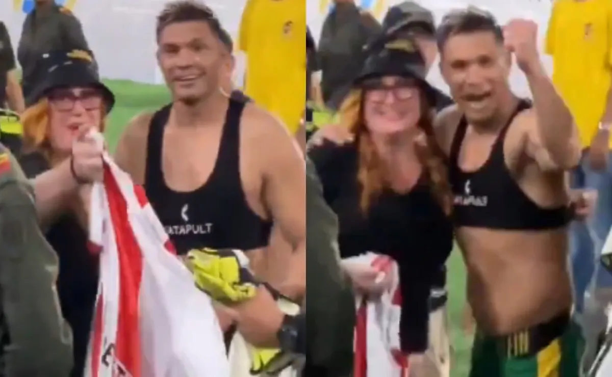 El gesto de Teo Gutiérrez al ver una camiseta de River que se volvió viral