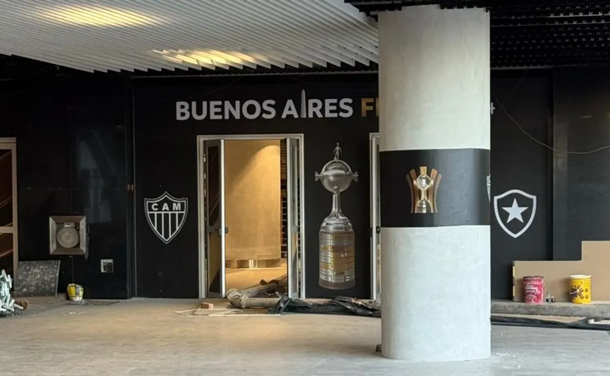El Monumental se pone a tono para la final de la Libertadores.