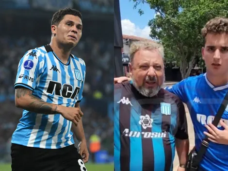 El gran gesto de Juanfer con dos hinchas de Racing antes de la final de la Copa Sudamericana