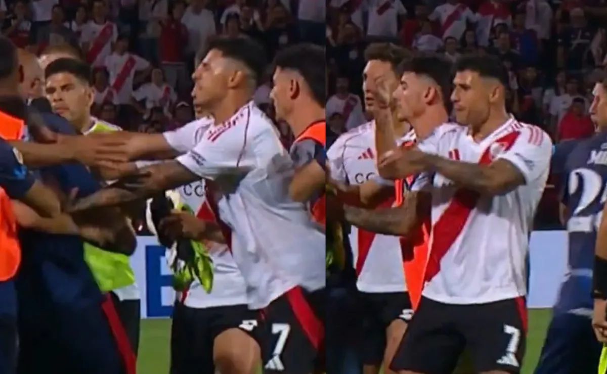 Además del pésimo rendimiento, River terminó peleándose con los jugadores de Independiente Rivadavia.