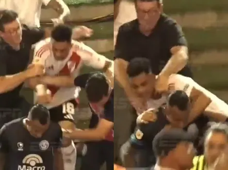 Final con escándalo: Pity Martínez agarró del cuello a Sebastián Villa