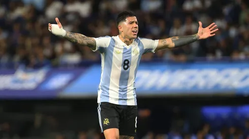 Enzo Fernández vs. Perú. (Foto: Getty).