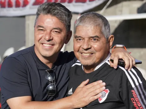 Gallardo y una visita especial al Senior de River, dirigido por su papá Máximo