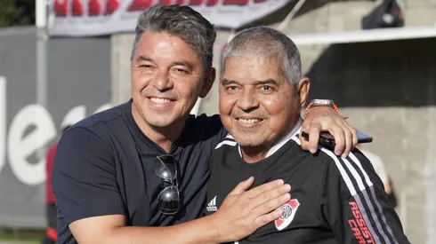 Gallardo visitó a su papá en el Senior.