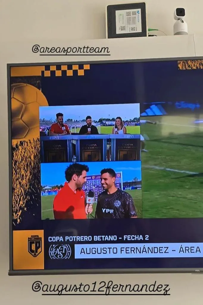 El apoyo de Ledesma a Área Sports Team