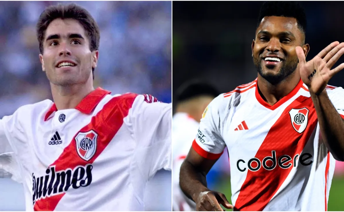 Juan Pablo Ángel y Miguel Borja, goleadores colombianos en River.