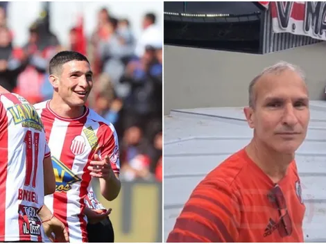 Es padre de un jugador de Barracas Central, pero fue al Monumental a alentar a River
