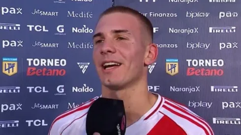 Franco Mastantuono, la figura de River vs Barracas Central (FOTO: Captura TV).