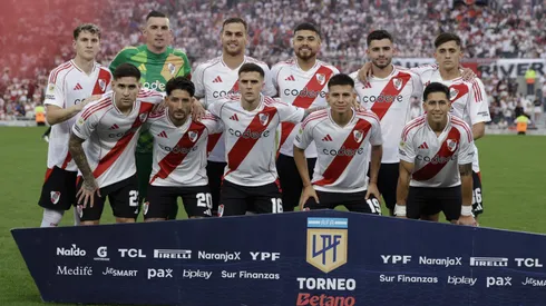 Los once titulares de River ante Barracas.