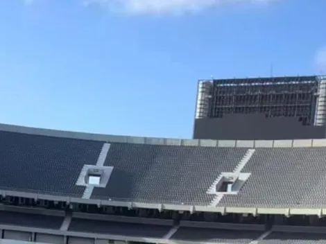 Obras en el Monumental: así avanza la instalación de la nueva pantalla LED