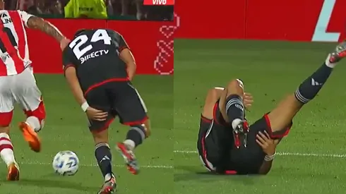 Acuña se lesionó en el segundo tiempo en Córdoba.