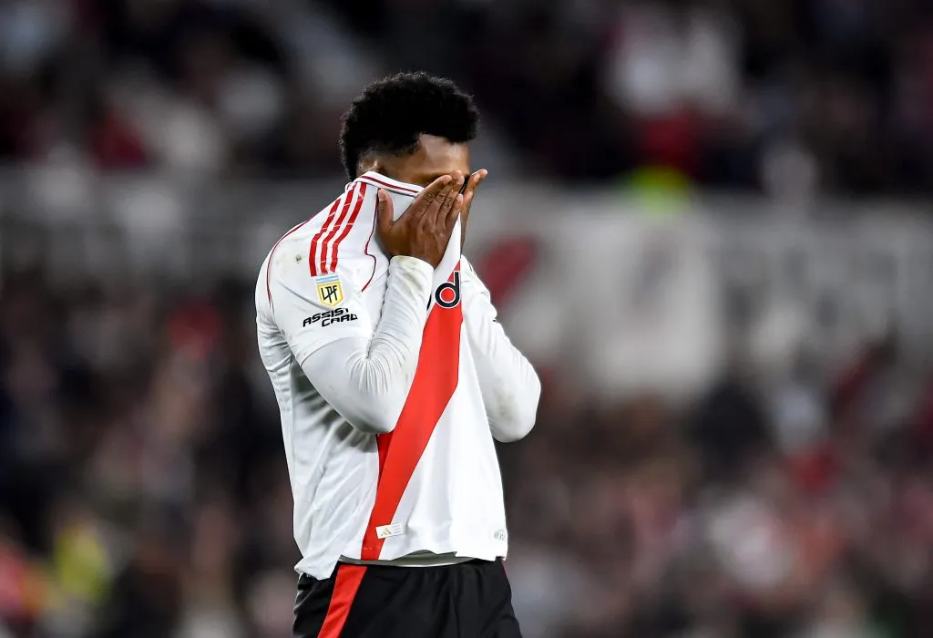 Miguel Borja bajó su nivel y Marcelo Gallardo podría darle cada vez menos minutos en River (FOTO: Marcelo Endelli/Getty Images).