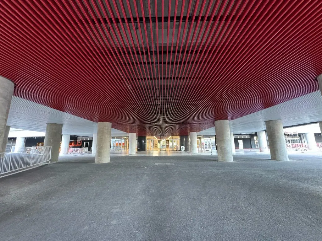 El nuevo techo del hall del Monumental. (Foto: @RiverPlate).