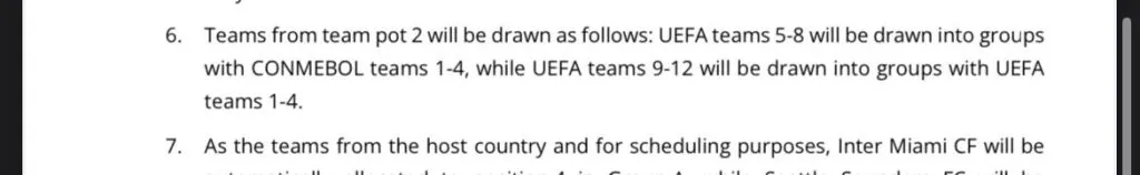 El artículo 6 del sorteo del Mundial de Clubes especifica cómo serán los cruces. (@GerGarciaGrova)