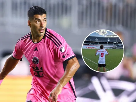 Luis Suárez compartió una foto de su hijo con la camiseta de River