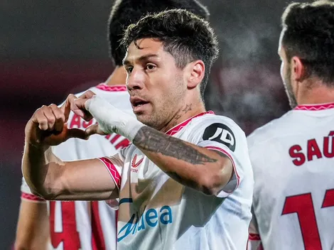 VIDEO | El curioso gesto de Gonzalo Montiel tras convertir un gol en Sevilla