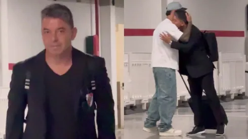 Así fue la llegada de Gallardo este domingo.