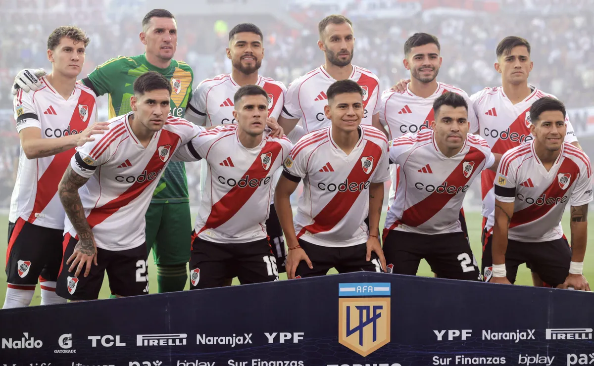 Los once titulares de River ante Rosario Central.