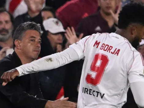 Borja volvió al gol y se lo dedicó a Gallardo, mientras se desconoce su futuro