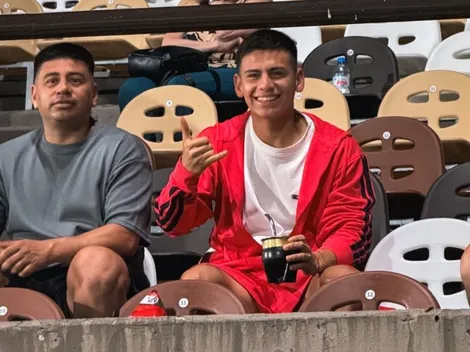 Lindo gesto: Echeverri estuvo alentando a los pibes de River en la final