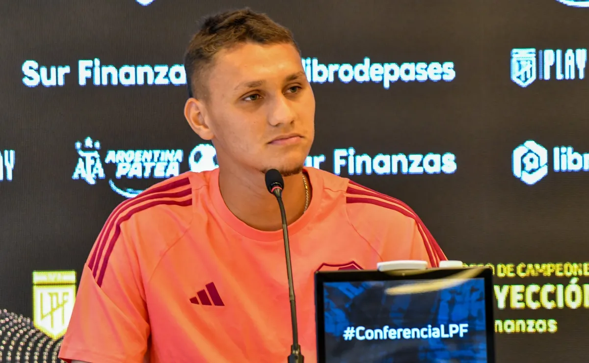 Lucas Lavagnino habló antes del Trofeo de Campeones vs. Vélez (Foto: Proyección LPF).