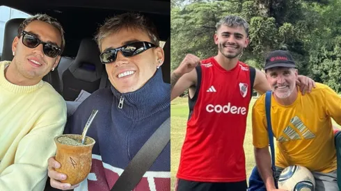 Así disfrutan sus vacaciones los jugadores de River (Fotos: Instagram).