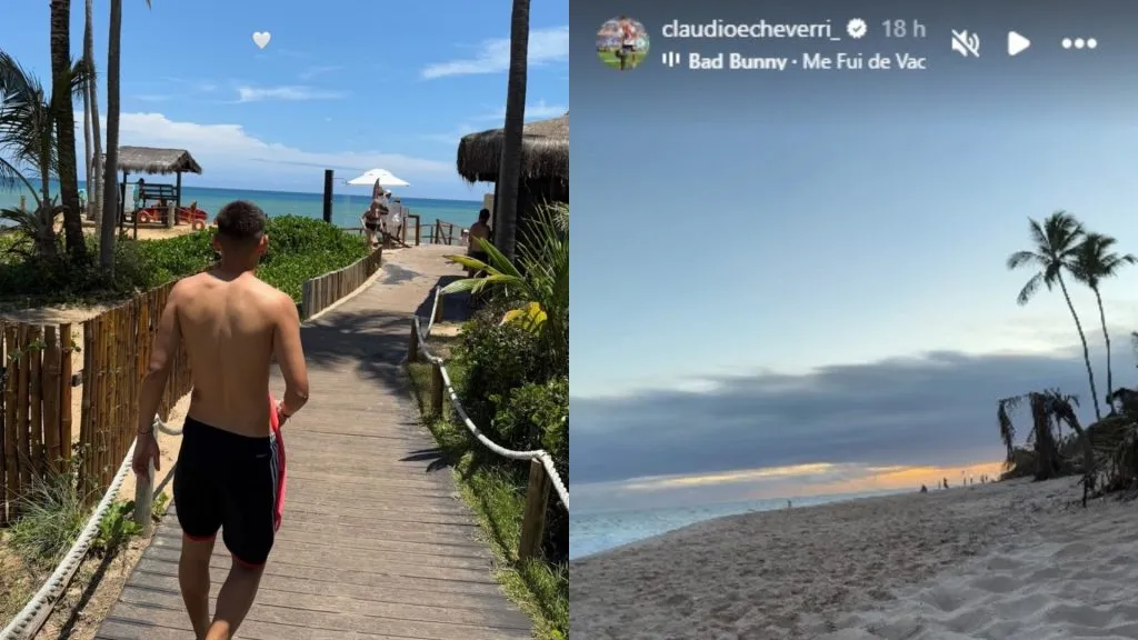 Las vacaciones de Echeverri antes de viajar a Manchester.