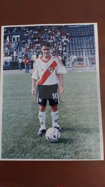 Leandro Depetris en su época de juvenil en River.