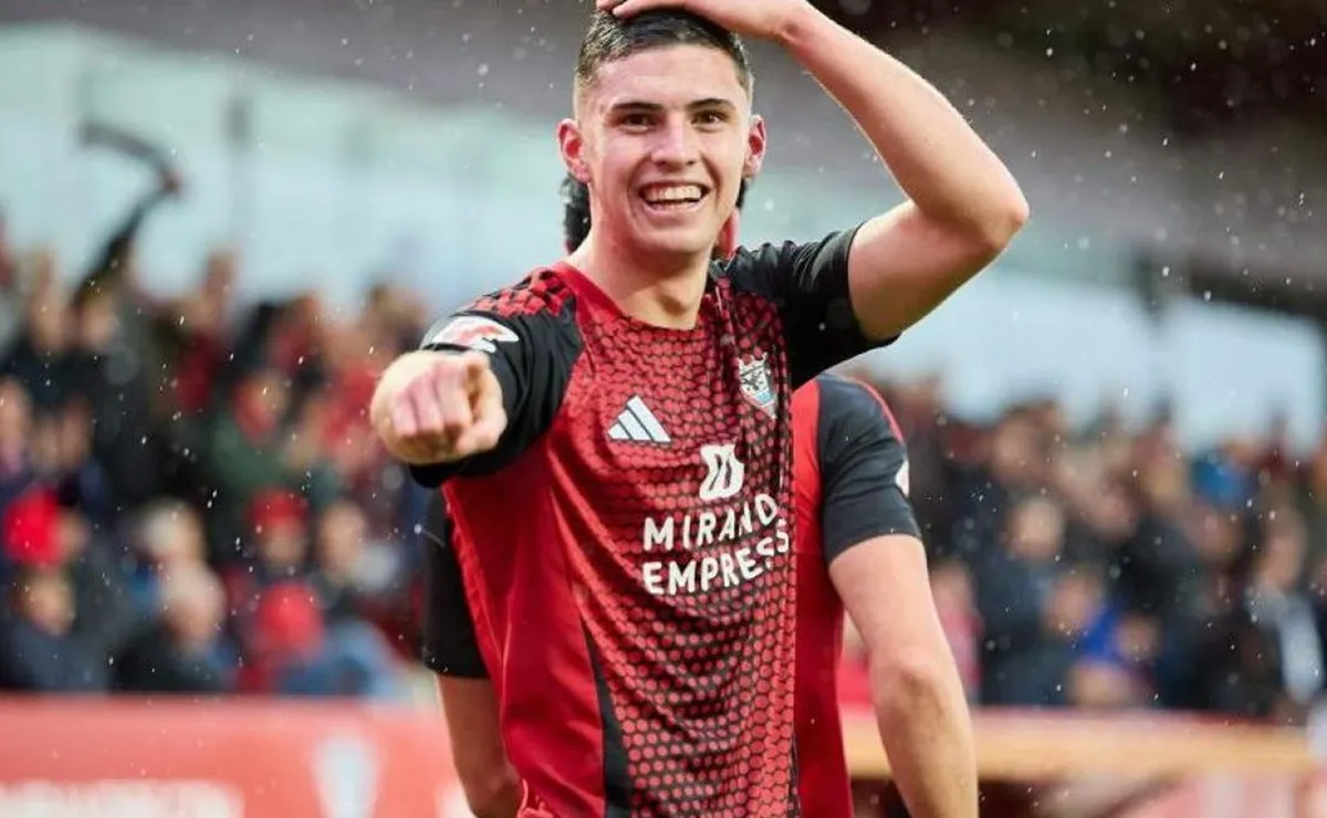 Panichelli lleva 20 goles en 36 partidos en Mirandés.